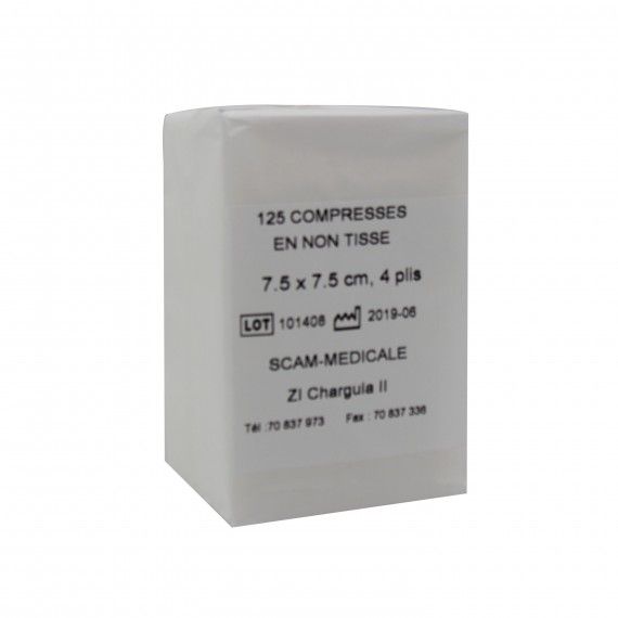 COMPRESSE NON TISSE NON STERILE 7.5*7.5 BTE 200PCS