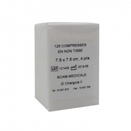 COMPRESSE NON TISSE NON STERILE 7.5*7.5 BTE 200PCS